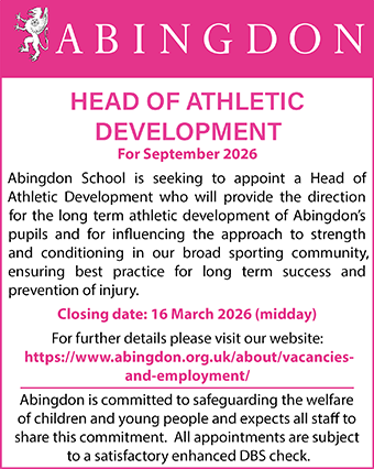 The Abingdon Foundation is looking to appoint Head of Athletic Development