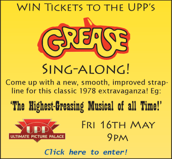 Win tickets to the Grease Sing-Along at the UPP 16th March 2014 at 9pm