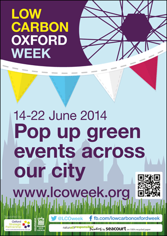 Low Carbon Oxford Week: pop up green events across the city, 14-22 June 2014