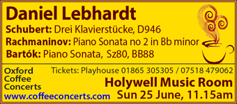 Coffee Concerts this week: Pianist Daniel Lebhardt