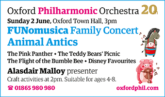 Oxford Philharmonic Orchestra present FUNomusica Animal Antics, Oxford Town Hall, Sunday 2nd June, 3pm