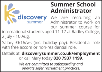 Discovery Summer seek a Summer School Administrator