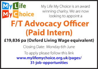 My Life My Choice are looking to appoint a F/T Advocacy Officer