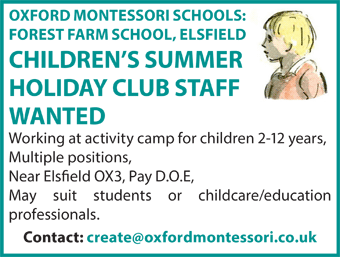 Forest Farm School, Elsfield seek Summer Holiday Club Staff