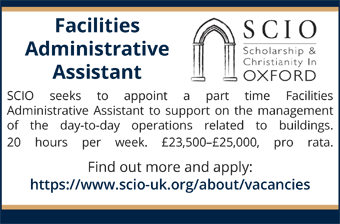 SCIO seeks to appoint a part time Facilities Administrative Assistant