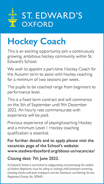 St Edwards School seek a Hockey Coach