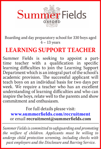 Summer Fields School seeks a Learning Support Teacher