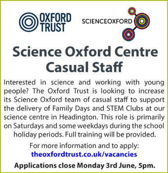 Science Oxford is seeking Science Oxford Casual Staff