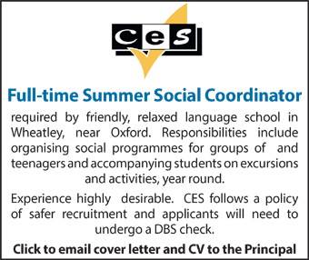Full-time Social Coordinator needed for friendly school in Wheatley