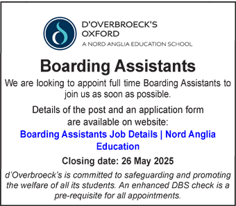 d'Overbroecks seeks Boarding Assistants