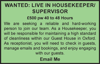 Newton House seeks a Live In Housekeeper/Supervisor
