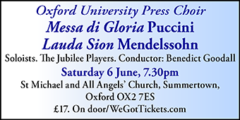 Oxford University Press Choir, Sat 6 Jun, St Michael & All Angels