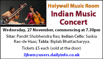 Holywell Music Room - Indian Music Concert on Wednesday, 27 November, 7.30pm