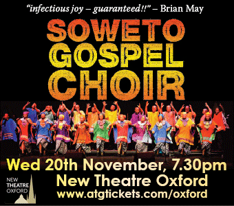 Soweto Gospel Choir come to the New Theatre, Wed 20th November. Come and taste the infectious joy!