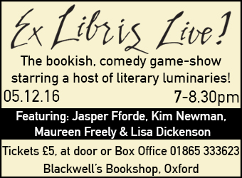 Ex Libris bookish comedy gameshow featuring Jasper Fforde, Mon 5th December, Blackwell's Bookshop