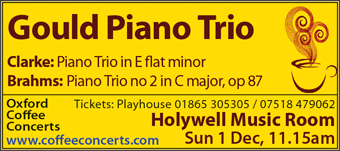 Coffee Concerts: Gould Piano Trio, Holywell Music Room, Sunday 1st December