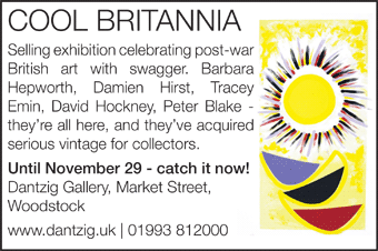 Cool Britannia - exhibition of big name post-war British art, Dantzig Gallery Woodstock, until 29 Nov