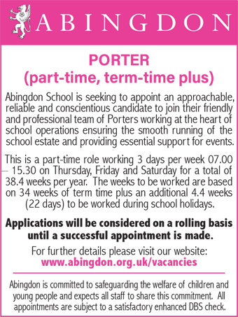 Abingdon School seek Porter