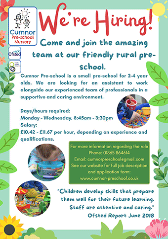 Come and join a friendly pre-school