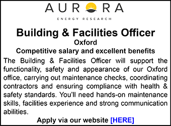 Aurora Energy Research seeks Building & Facilities Officer Aurora Energy Research seeks Building & Facilities Officer