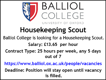 Balliol College seek Housekeeping Scout Balliol College seek Housekeeping Scout