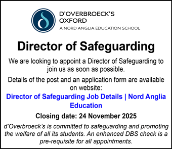 dâOverbroeckâs are looking to appoint a Director of Safeguarding dâOverbroeckâs are looking to appoint a Director of Safeguarding