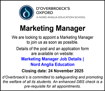 dâOverbroeckâs are looking to appoint a Marketing Manager dâOverbroeckâs are looking to appoint a Marketing Manager