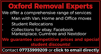 Oxford Removals Services - Man with van, Student Relocations, Collections