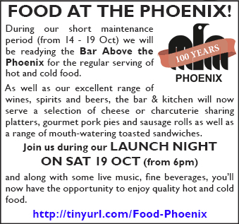 Food Launch at the Phoenix Picture House,  Sat 19th Oct