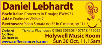 Coffee Concerts: Daniel Lebhardt, Sunday 30th October 2016