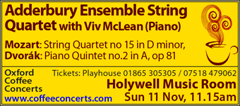Adderbury Ensemble String Quartet with Viv McLean (piano)