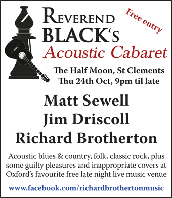 Reverend Black's Acoustic Cabaret: Matt Sewell, Jim Driscoll, Richard Brotherton