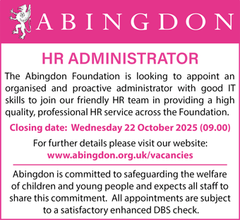 The Abingdon Foundation is looking to appoint an organised and proactive HR Administrator with good IT skills