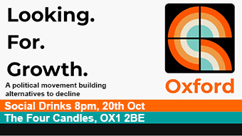 Looking For Growth Oxford Social Drinks November 20th, 8pm, Four Candles