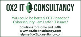 OX2 IT Consultancy: WiFi could be better? CCTV needed? Cybersecurity? IT issues? Solutions for Home and SMBs OX2 IT Consultancy: WiFi could be better? CCTV needed? Cybersecurity? IT issues? Solutions for Home and SMBs