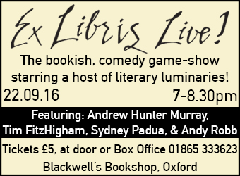 Ex Libris Live! - The bookish comedy gameshow, 22 September at Blackwells Bookshop