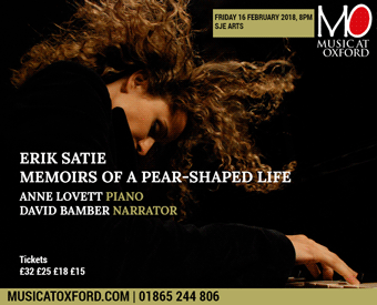 Erik Satie: Memoirs of a Pear-Shaped Life concert