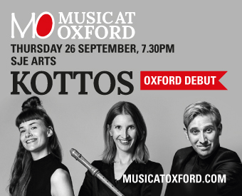 Music at Oxford present: Kottos, SJE Arts, Thursday 26th September