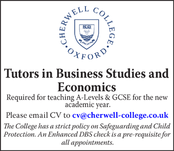 College in Oxford city centre is looking for Tutors in Business Studies and Economics 
