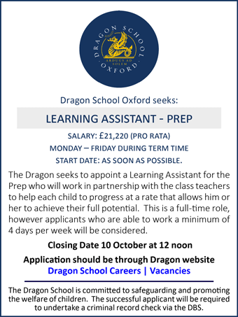 The Dragon seeks to appoint a Learning Assistant for the Prep, to start as soon as possible