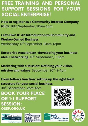 Free Training for your Social Enterprise with OSEP