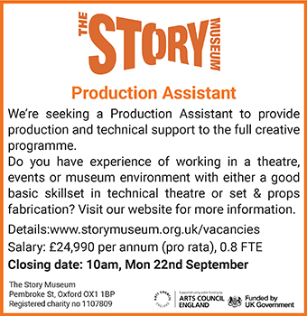 The Story Museum seeks Production Assistant