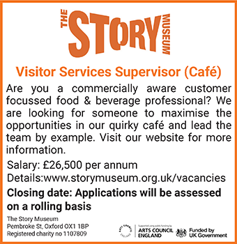 The Story Museum seeks Visitor Services Supervisor (Cafe)