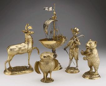Group of Silver Gilt Figures