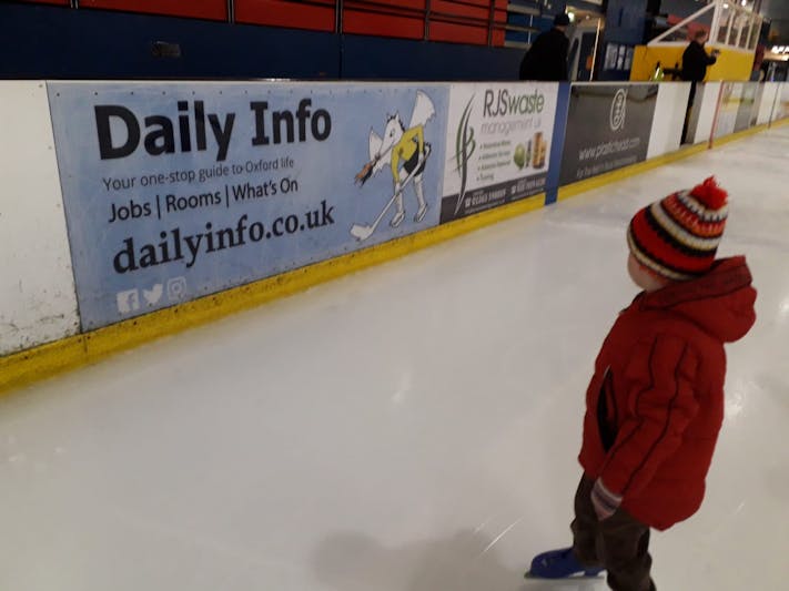 A young skater at Oxford Ice Rink