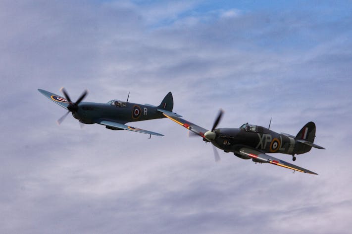 A Spitfire and A Hurricane - photo by Jonathan Ridley on Unsplash