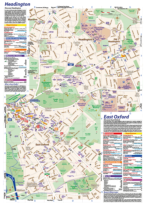 East Oxford and Headington map