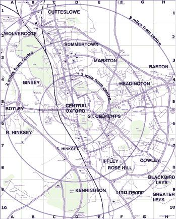 Area map of Oxford